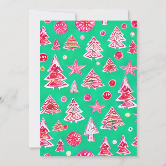 Crazy Red Snoep Kerst Kaart (Achterkant)