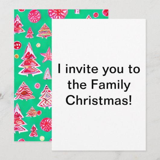 Crazy Red Snoep Kerst Kaart (Voorkant / Achterkant)