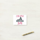 Crazy Rehab Lady Fysieke Therapist Post-it® Notes (Op bureau)