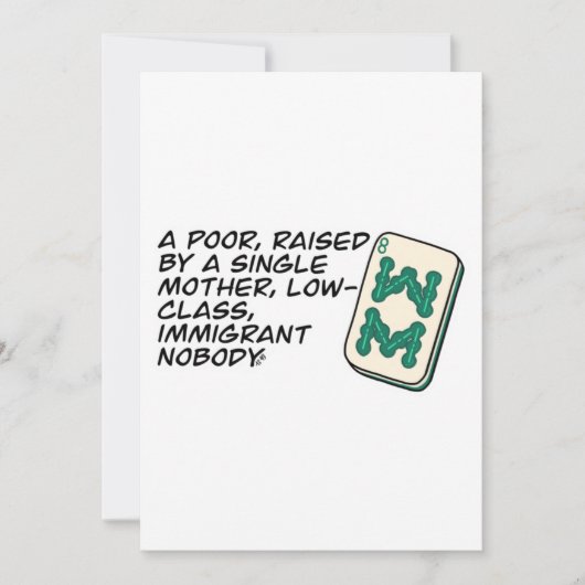 Crazy Rich Asians Mahjong scène citeert Classic Kaart (Voorkant)