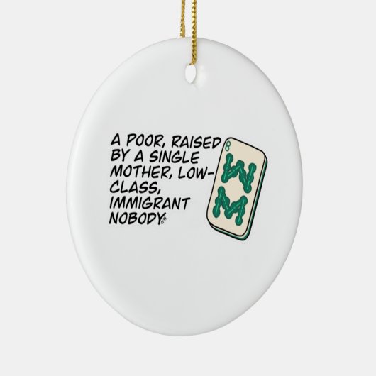 Crazy Rich Asians Mahjong scène citeert Classic Keramisch Ornament (Rechts)