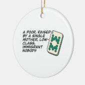 Crazy Rich Asians Mahjong scène citeert Classic Keramisch Ornament (Links)