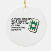 Crazy Rich Asians Mahjong scène citeert Classic Keramisch Ornament (Achterkant)