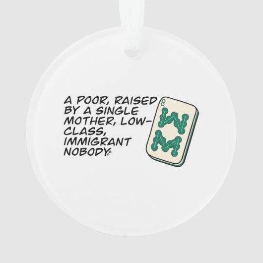 Crazy Rich Asians Mahjong scène citeert Classic Ornament (achterkant)