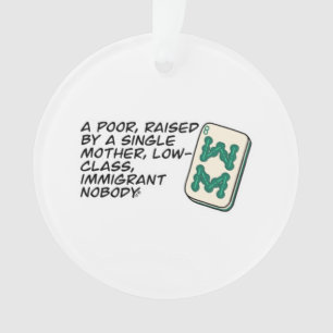 Crazy Rich Asians Mahjong scène citeert Classic Ornament