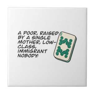 Crazy Rich Asians Mahjong scène citeert Classic Tegeltje