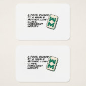 Crazy Rich Asians Mahjong scène citeert Classic Visitekaartje (Voorkant /achterkant)