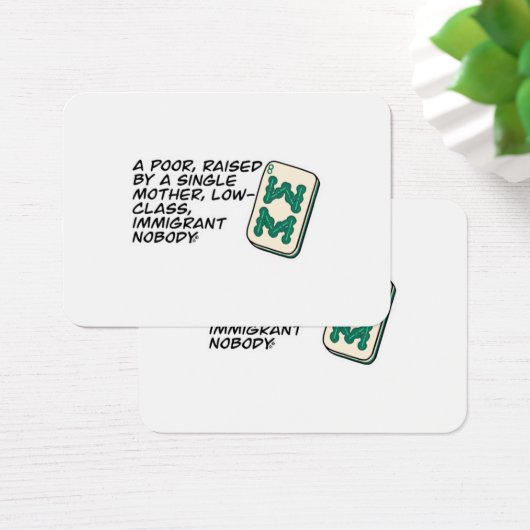 Crazy Rich Asians Mahjong scène citeert Classic Visitekaartje (Bureau)