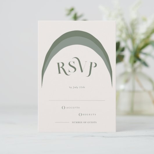 Crazy Right Now RSVP Response Kaart (Staand voorkant)