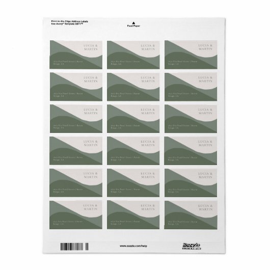 Crazy Right Now Wedding Address Etiket (Full Sheet)