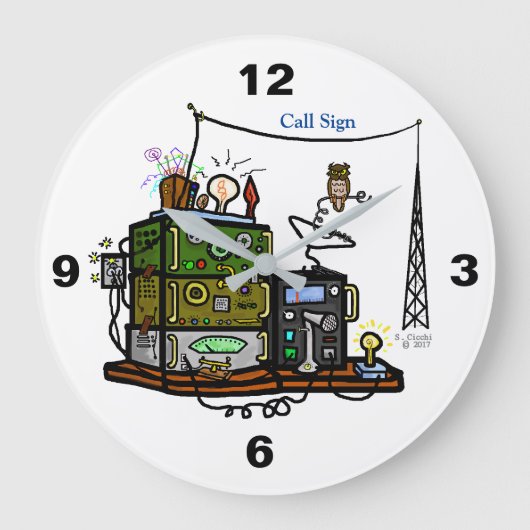 Crazy Rigs Wall Clock met Call Sign Grote Klok (Voorkant)