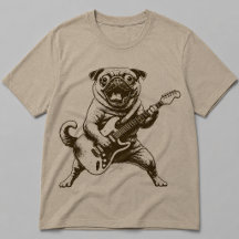 Crazy Rockstar Pugs Dog Die Gitaar Aan Barrels Tro