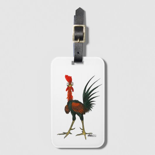 Crazy Rooster Bagagelabel (Voorkant (verticaal))