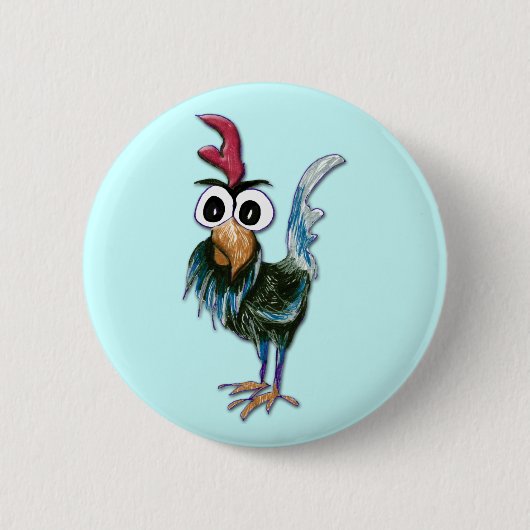 Crazy Rooster Button (Voorkant)