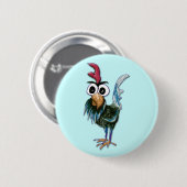Crazy Rooster Button (Voorkant /achterkant)