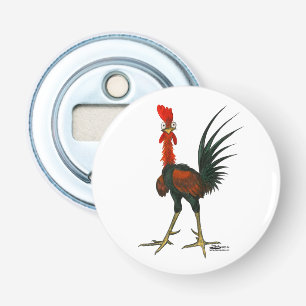 Crazy Rooster Button Flesopener
