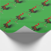 Crazy Rooster Cadeaupapier (Hoek)
