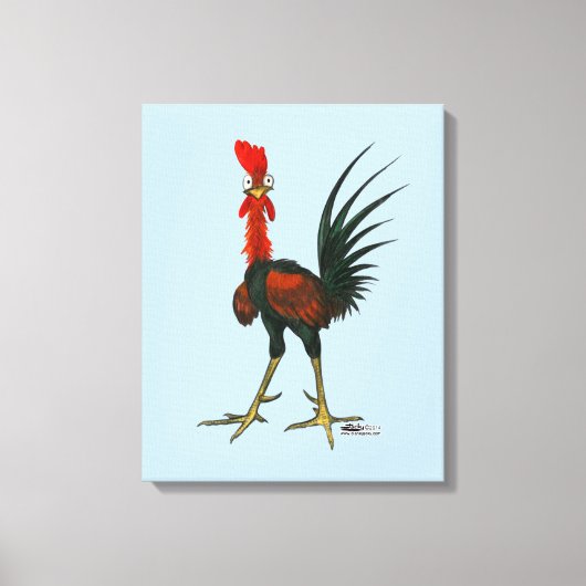 Crazy Rooster Canvas Afdruk (Voorkant)