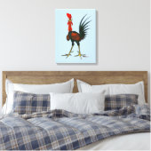 Crazy Rooster Canvas Afdruk (Insitu (Slaapkamer))