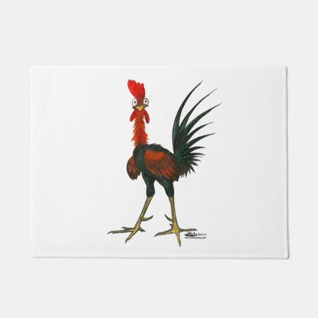 Crazy Rooster Deurmat (Voorkant)