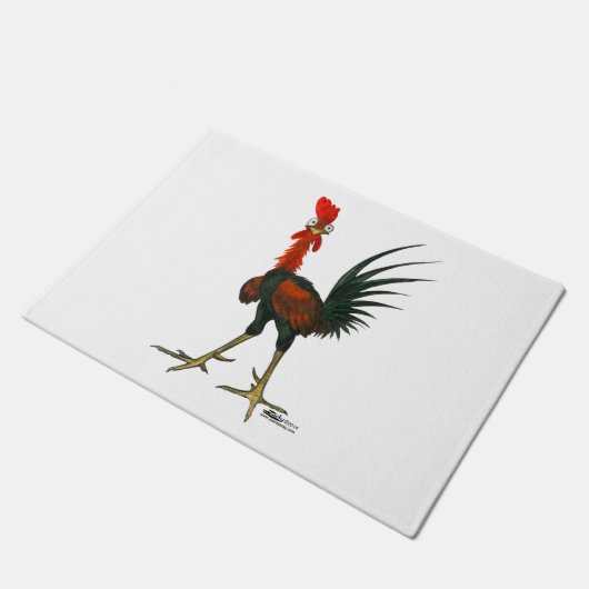 Crazy Rooster Deurmat (Schuin)