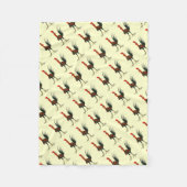 Crazy Rooster Fleece Deken (Voorkant)
