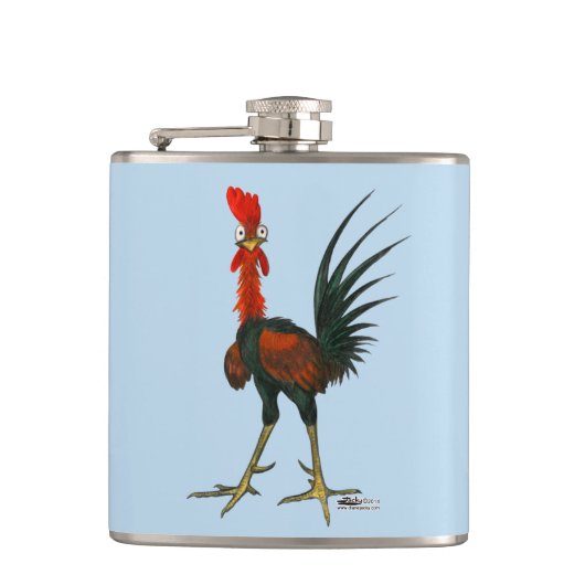Crazy Rooster Heupfles (Voorkant)