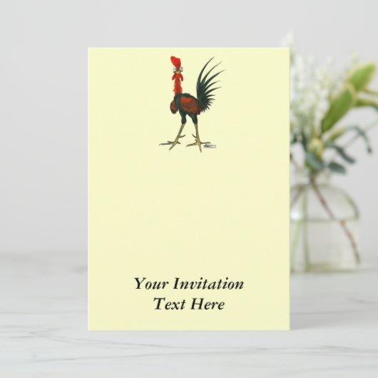 Crazy Rooster Kaart (Staand voorkant)