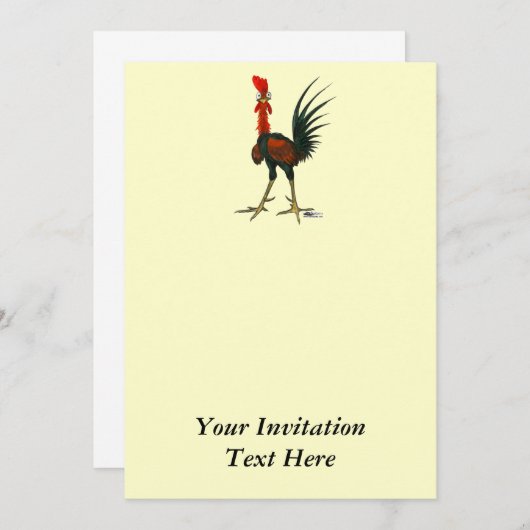 Crazy Rooster Kaart (Voorkant / Achterkant)