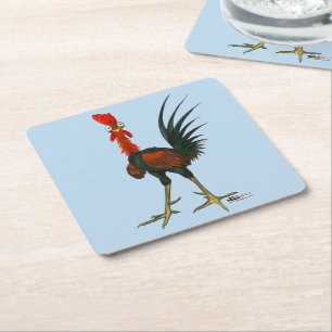 Crazy Rooster Kartonnen Onderzetters