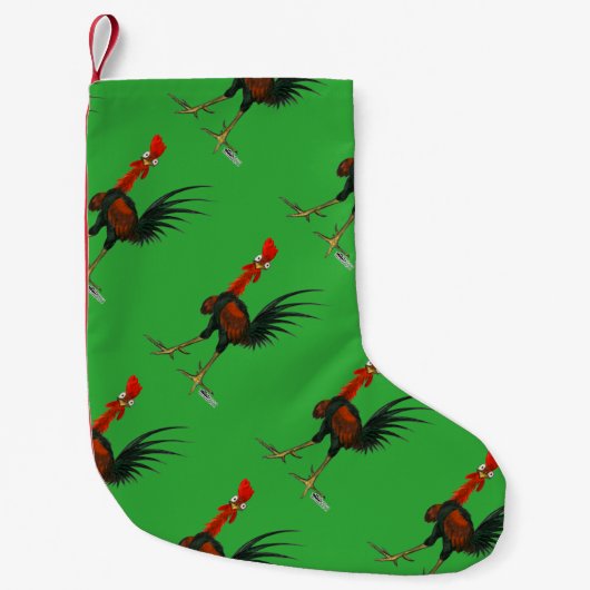 Crazy Rooster Kleine Kerstsok (Voorkant)