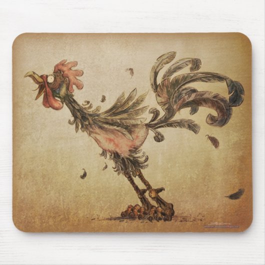 Crazy Rooster Muismat (Voorkant)