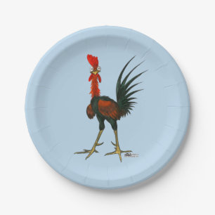 Crazy Rooster Papieren Bordje