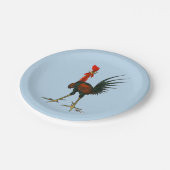 Crazy Rooster Papieren Bordje (Gekanteld)