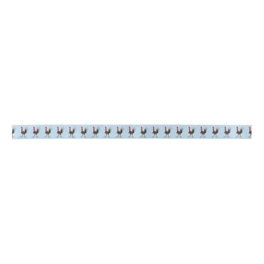 Crazy Rooster Satijnen Lint (Voorkant)