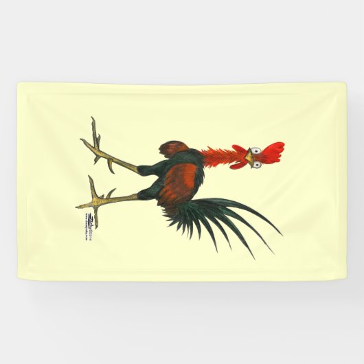 Crazy Rooster Spandoek (Horizontaal)