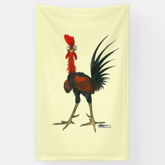 Crazy Rooster Spandoek (Verticaal)