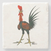 Crazy Rooster Stenen Onderzetter (Voorkant)