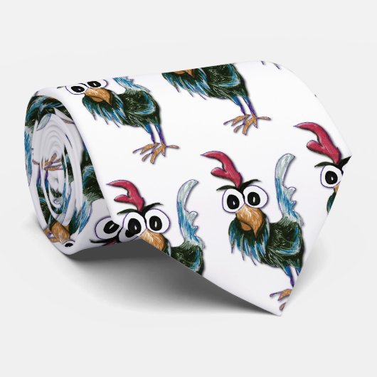 Crazy Rooster Stropdas (Opgerold)