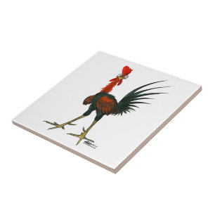 Crazy Rooster Tegeltje