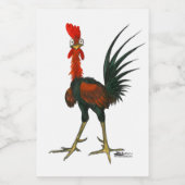 Crazy Rooster Voedselcontainer Etiket (Enkel label)