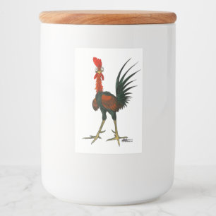 Crazy Rooster Voedselcontainer Etiket
