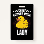 Crazy Rubber Duck Girl Badge (Voorkant)