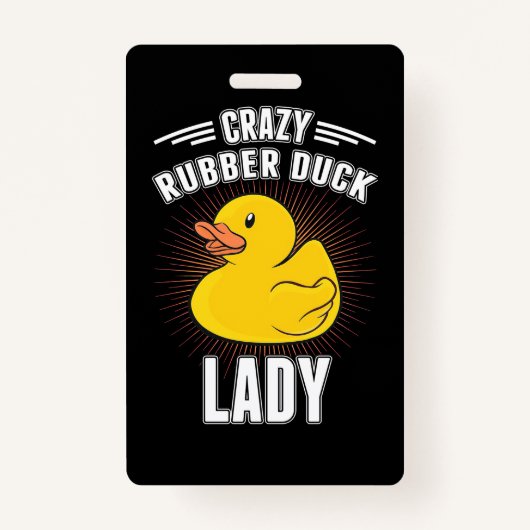 Crazy Rubber Duck Girl Badge (Voorkant)