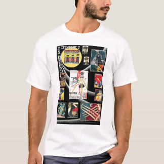 Crazy Russian USSR Propaganda Poster T-shirt
