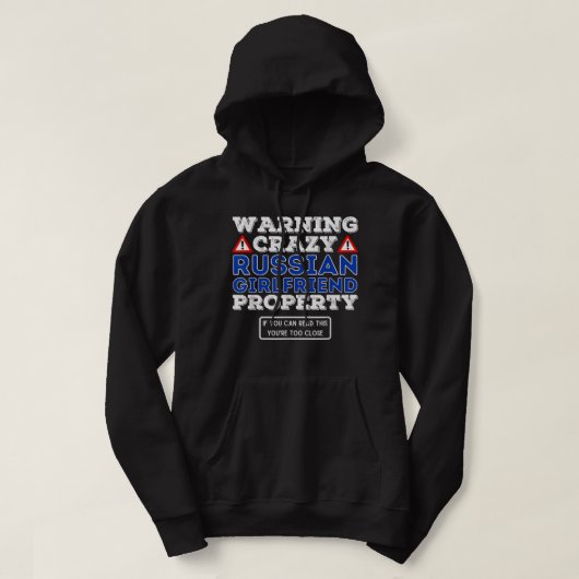 Crazy Russian Vriendin Property - Valentijn Boyf Hoodie (Design voorkant)