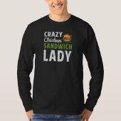 Crazy Sandwich Lady Bologna Vat Food Graphic T-shirt (Voorkant)