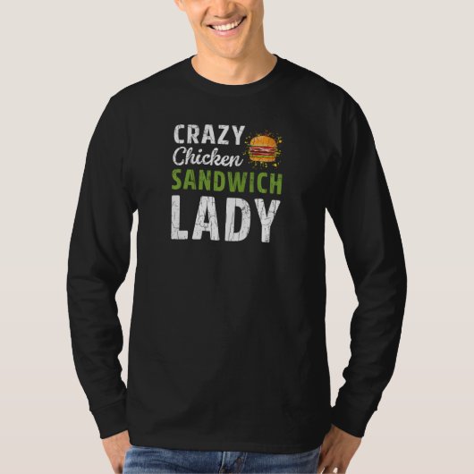 Crazy Sandwich Lady Bologna Vat Food Graphic T-shirt (Voorkant)