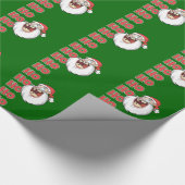 Crazy Santa Claus Laughing Cadeaupapier (Hoek)