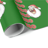 Crazy Santa Claus Laughing Cadeaupapier (Rol Hoek)